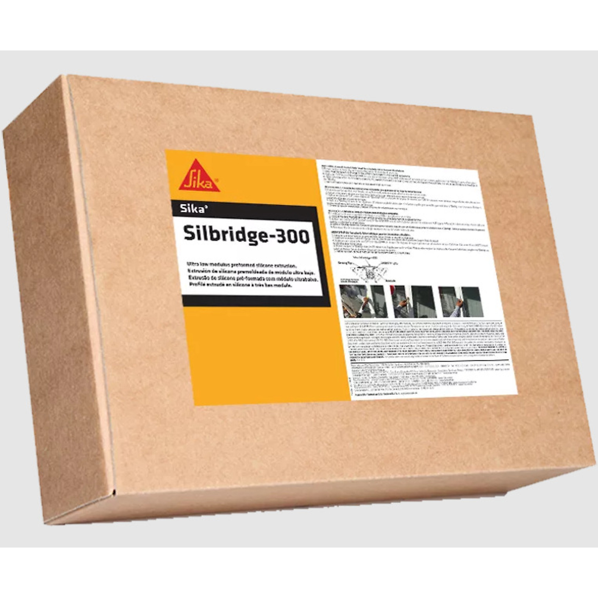 Sika Silbridge 300 Extruded, Ultra Low Modulus, Elastomeric Silicone Profile, Limestone, 3" x 100' Roll, 10PK